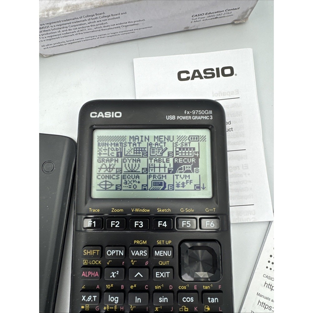 Casio fx-9750GIII Graphing Calculator Python Black Testing/Working-New/Open Box - Picture 9 of 11